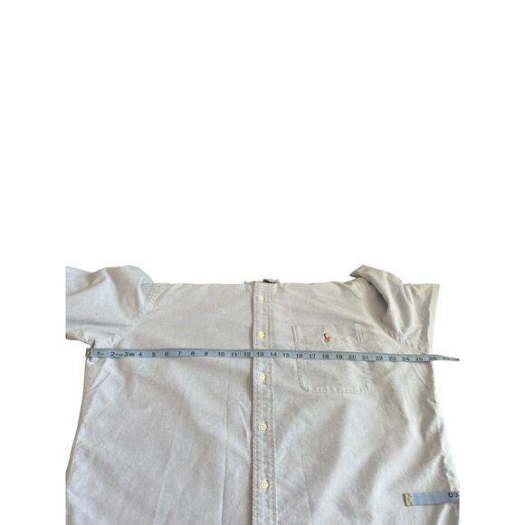 Ralph Lauren Shirt Men's Blue Preppy Cotton Classic Fit Button Down Large - Picture 9 of 11